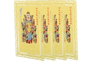 Ipetboom 2026 Tai Sui Amulet Card 4pcs Gold Protective Feng Shui Charm for Chinese New Year Desk and Workplace Blessing Luck Card
