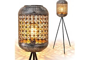 Gadgy Solardriven Golvlampa Utomhus LED IP44 | Vattentålig Solarlampa med Varmvitt LED-Ljus och Trefotsdesign