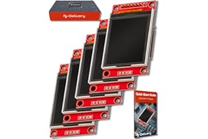 AZDelivery 1.8 inch SPI TFT ST7735 LCD Serial Port Display Module 128x160 pixels PCB 50mA compatible with Arduino Including E-Book! (Pack of 5)