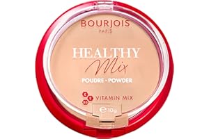 BOURJOIS - Poudre Compacte Healthy Mix 02 Ivoire Doré - Effet Matifiant - Formule Clean & Vegan - Pour Un Teint Eclatant - Vitamines C, E & B5-24h D'Hydratation - Miroir & Eponge Intégrés