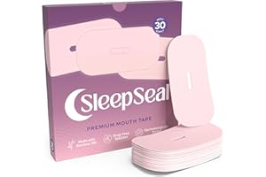 SLEEP SEAL SleepSeal Mouth Tape for Sleeping - Made from Sustainable Bamboo Silk, Hypoallergenic & Dermatologically Tested Sleep Tape – Snoring Aid Solution, Improves Nasal Breathing – 30 Night Supply