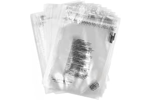 GO PACK 100 x Self Seal Clear Cellophane Plastic Bags with Suffocation Warning in 5 Languages, FBA Polybags, Transparent Packaging Poly Bags (6.5" X 9")