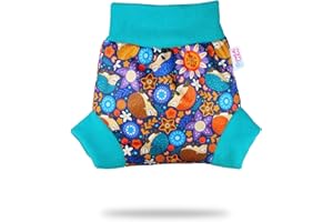 ‎PETIT LULU Petit Lulu Überhose (Schlupfüberhose) Größe XS (2,5-4,5 kg) für Höschenwindeln (Igel)