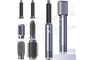 ‎ATOPSKINS Atopskins Hairstyler 6 in 1 Airbrush Haarstyler Pro Air Styler mit Haartrockner, Auto-Hair Wrap, Warmluftbürste, Föhnbürste, Rundbürstenföhn, Geben Sie dem Haar Volumen, Glätten, Locken und Föhnen