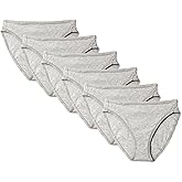 Amazon Essentials Culotte Bikini Échancrée en Coton Extensible Femme, Lot Multiple