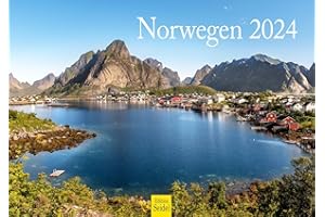 ‎EDITION SEIDEL Edition Seidel Premium Kalender Norwegen 2024 Format DIN A4 Wandkalender Skandinavien Oslo Trondheim Bergen Gletscher Küstenfjorde Nordlichter Polarlichter