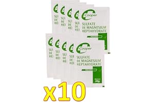 Cooper - Sulfate de Magnesium Heptahydrate en Poudre Sel d'Epsom, Cooper - 30 g - Lot de 10 Sachets