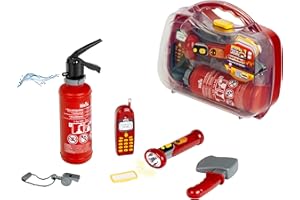Klein- Fire Fighter Henry Mallette de Pompier I Extincteur avec Fonction de pulvérisation, Lampe-Torche et Beaucoup Plus I pour Enfants à partir de 3 Ans, 8984, Taille Unique