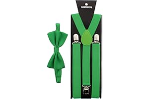 ZAC'S ALTER EGO® Zac 's Alter Ego – T-Shirt de bretelles A jeu et pre-tied Bow Tie Combo Set d'appareils