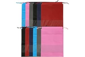 GLQ 12 pezzi Borsa da viaggio per scarpe, copriscarpe, borsa a coulisse antipolvere per scarpe, borsa impermeabile per la conservazione delle scarpe, sacchetti per la polvere delle scarpe (Colore)