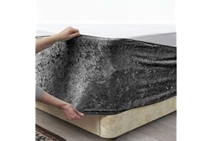 viceroy bedding BED WRAP Crushed Velvet Divan Bed Base COVER Alternative to Valance Sheet Skirt Elasticated Easy To Fit - Wraps Itself Around The Base Of Your Bed (Charcoal Dark Grey, 6ft Super King)