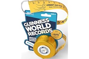 SUCK UK Guinness World Records 2026 | Kids Tape Measure | Funny Measuring Tape | Fun Fact 3m Double Sided | Filled With Silly Facts | Novelty Retractable Tool | Stocking Fillers For Kids | Party Bag Fillers