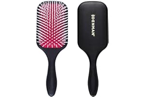 Denman D38 Power Paddle Zwart/Rood - Spazzola piatta per capelli, colore nero, rosso, bianco