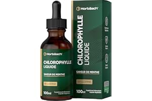 HORBÄACH Chlorophylle Liquide 100ml | Luzerne Complément Alimentaire | Vegan Chlorophylle Liquide Menthe | Ultra Concentré | Liquid Chlorophyll | Horbaach