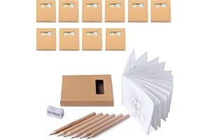 PARTITUKI 10 Scatole da 6 Matite Colorate, 1 Libro da Colorare e 1 Temperamatite. In Totale: 60 Mini Matite, 10 Mini Libri per Bambini e 10 Temperamatite