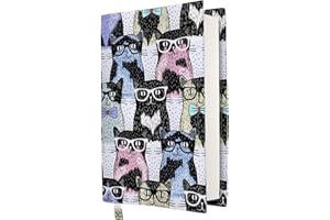 KAPAX Book Sleeve Cover - Hard Books Cover for Paperback, Washable Fabric, Book Protector- Padded, Tablet Pc Case Cover for Adult (Cats ii, M)