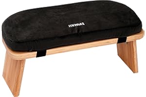 ‎ZEN POWER Zen Power Yoga Bench, klappbare Yoga Bank aus Holz, ergonomische Meditationsbank, Gebetshocker für spirituelle Momente im Alltag, bequem und weich gepolstert, Yoga-Zubehör
