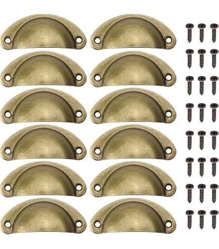 Gedotec Poignée Coquillage Cuivre Antique Cuisine à Visser