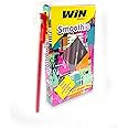 WIN Smoothie Ball Pen | 0.7mm Tip Size | Firm Grip For Comfortable Writing | Fluorescent, Lightweight & Colourful Body Design | Use & Throw Ball Pen | Red Ink, Set Of 20 Ball Pen x Pack Of 2