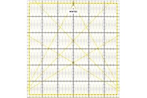 WINTEX - Righello Universale 30 cm x 30 cm Trasparente con Stampa a 2 Colori griglia in cm e Angolo a 30°/45°/60° Righello per Cucito Patchwork e Fai da Te