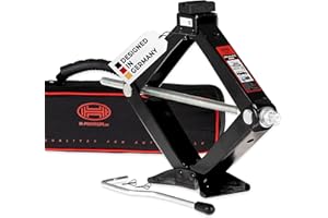 ‎HEYNER HEYNER® Scherenwagenheber, TÜV & GS, Wagenheber mit Kurbel und Gummiauflage, 2t für SUV/PKW - mit Tasche