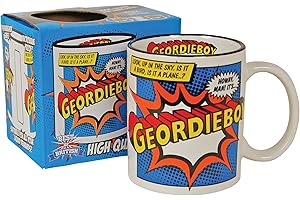 POP ART PRODUCTS Regional Hero Mugs (Yorkshire, Scotland, Manchester, Liverpool, Newcastle, Cornwall, Essex) (Geordie-Boy (Newcastle)), Ceramic, 250ml