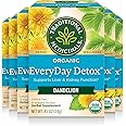 Traditional Medicinals Organic Everyday Detox Tea Bags With Dandelion | Supports Healthy Liver & Kidney Function | Caffeine Free | Herbal Supplement | 16 Tea Bag (Pack Of 6)