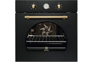 Electrolux Forno Multifunzione ROB3201AOR, Capacità 72 L, SurroundCook 600, Cottura Multilivello e Ecoventilata, Scongelamento, Grill Rapido, Pizza, Aqua Cleaning, 60x56x55 Cm, Nero Opaco, Classe A