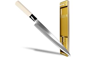 PRODUCT OF GIFU JAPAN Seki Japan TSUBAZO Japanese Sushi Chef Knife, Stainless Steel Sashimi Yanagiba Knife, Shiraki Handle, 240 mm (9.4 in)