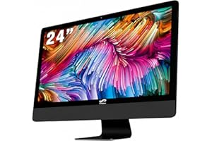 STGsivir Ordinateur de Bureau Tout-en-Un, écran 24", Core i7 jusqu'à 4.0 GHz, RAM 16 Go, SSD 1 to, WiFi, Bluetooth 5.0, Windows11 Pro, Noir
