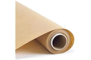 IMBAL FLOR™ Rotolo di Carta Kraft Marrone | Carta Da Regalo Avana - Imballaggio, Fai da te, Hobby Creativi, Artigianato, Pacchi (h40)