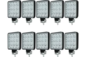 ‎ANTOM 10 Pcs Rückfahrscheinwerfer Arbeitsscheinwerfer Traktor 48W 12volt led strahler kfz 4800LM led zusatzscheinwerfer für Bagger, Traktoren, Schlepper, Gabelstapler, ATV, Lkw, offroad (4x4)…