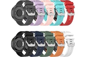 TopTen Bracelet de sport en silicone de 20 mm, accessoires de rechange compatible avec Garmin Forerunner 158/55/245/645
