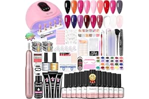 MAJOR DIJIT 15 Farben Gelnägel Set Nagelfräser für Gelnägel mit UV Lampe für Gelnägel Starterset ,nagelfräser,Polygel, ,Nagelfeilen,Nagelstudio Set für UV Nageldesign Gelnägel Nagelset Nail Art Geschenke Frauen