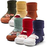 Aisyee Baby Stoppersocken Warme Wintersocken Baby abs socken Dicke Anti rutsch Socken Baby 6 Paare