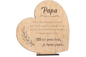 CONTRAXT Cadeau carte fete des peres original. Idee cadeau carte Fete des Peres Papa Bois anniversaire pere papa noel originale 3d fait à la main (Pere)