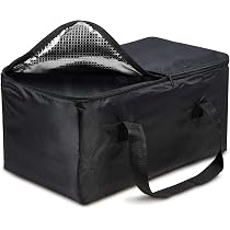 Cestino Per La Spesa Pieghevole In Oxford 50L Con Maniglia | Borsa Multiuso Per Biancheria, Picnic E Viaggi, Nero - 2