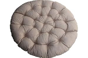 JACKKISSEN Papasansessel Kissen, Polster Bodenkissen für Schwenksessel, Rund Papasan Sessel, Polyrattan Sessel - Durchmesser 110 cm und Kissenstärke 10-12cm (Karamell)