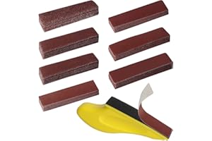 71 Pieces Micro Detail Sander Kit, GOH DODD 3.5” x 1” Mini Hand Sanding Block with Hook and Loop Sand Paper 40 100 180 320 600 1200 2000 Grit for Woodworking Tight Narrow Spaces
