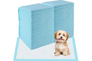 Zosenyer 100 Piezas Empapadores Perros y Cachorros, 33 × 45 cm Alfombrillas Higiénicas para Entrenamiento de Mascotas, Empapadores cama Bebe Está Diseñada en 6 Capas, lo que Puede Absorber Rápidamente
