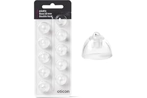 HEARING AID SUPPLY SHOP Oticon MiniFit Dual Vent Bass Bells - Oticon 10 Pack 10mm Silicone Black