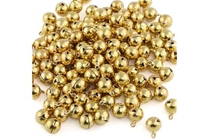 Naler festdekorationer, 120 st små klockor, 12 mm, metallklockor jingla klockor till jul/dekoration