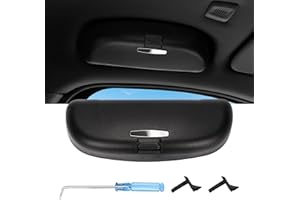 ‎ALEAWOL aleawol Auto Brillenetui Kompatibel mit Audi A3 8V A4 B8 B9 A5 A6 C7 C8 Q3 8U Q7 S3 S4 S5 Sonnenbrillenhalter Auto Brillenhalter Aufbewahrungsbox (Schwarz)