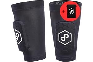 JDP Premium 3 in 1 parastinchi con parastinchi integrato (dimensioni pad 10 x 6 cm), parastinchi di alta qualità con calzettoni da calcio, parastinchi da calcio, per uomo e donna e bambini
