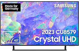 Samsung Crystal CU8579 Fernseher 50 Zoll, Dynamic Crystal Color, AirSlim Design, Crystal Prozessor 4K, Smart TV, GU50CU8579UX