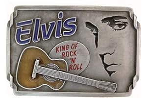 SISKIYOU Officially Licensed Elvis Presley 'King of Rock n Roll' Belt Buckle