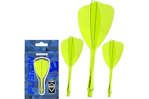 WINMAU Darts Fusion Integrated Flight & Shaft System - Arrow Shape and Design - Available in Short, Intermediate & Medium - Variety of Colours