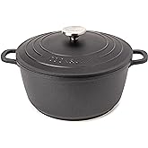 Non-Stick Aluminium Pot with Lid – Sturdy Deep Dutch Oven – Casserole Pot with Ergonomic Handles – 4L, 24cm Oven Safe Cooking