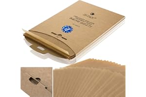 ZEZAZU Parchment Paper Sheets for baking - 100 sheets, Precut 30.5 x 40.6 cm (12 x 16 in) Exact Fit for Half-sheet Baking Pans, Unbleached, Dual-Sided Coating, Siliconized, Non-stick, RECLOSABLE PACK
