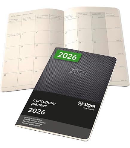 Agenda Mensuel 2025 OCTÀGON DESIGN - Format A6, Couverture Souple Rouge - Janvier à Décembre